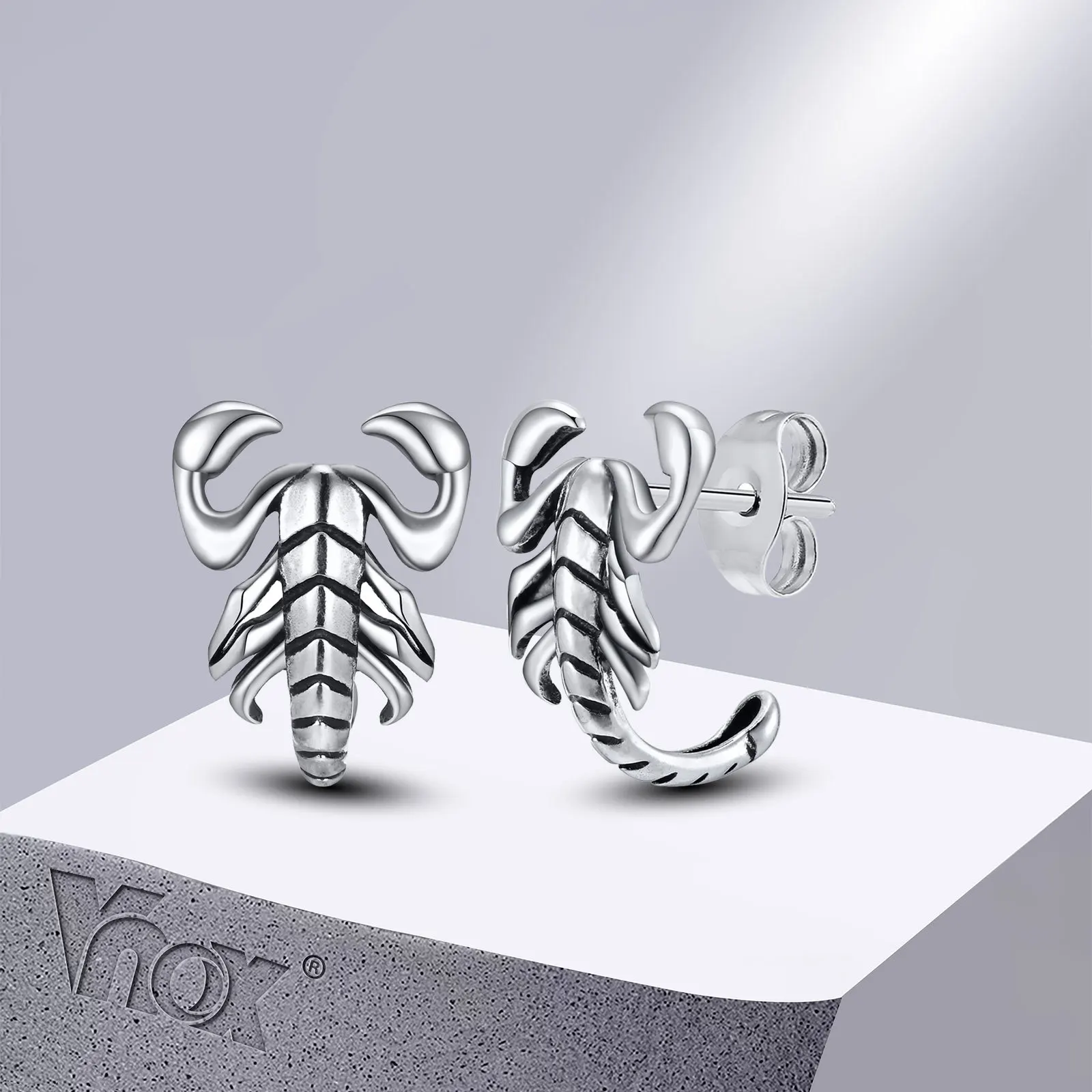 

Vnox Cool Scorpion Earrings for Men Women, Gothic Animal Stud Earrings, Unisex Punk Rock Ear Jewelry
