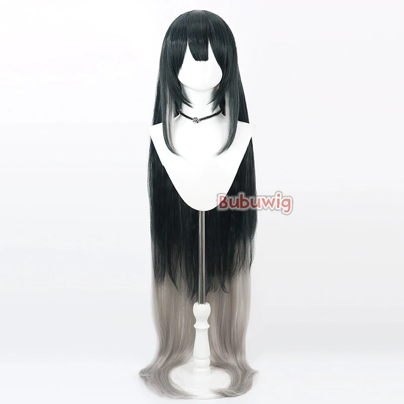 Bubuwig Synthetic Hair Ziyuan Cosplay Wigs Punishing: Gray Raven Ziyuan 100cm Long Straight Black Mixed Gray Wig Heat Resistant