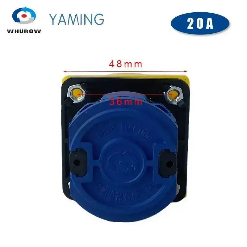 Fabriek Geleverd 690V 20A Hangslot Rotary Cam Switch Off-Op 2 Positie 1 Pole Belangrijkste Selector Noodstop YMW26 LW26GS-20/1