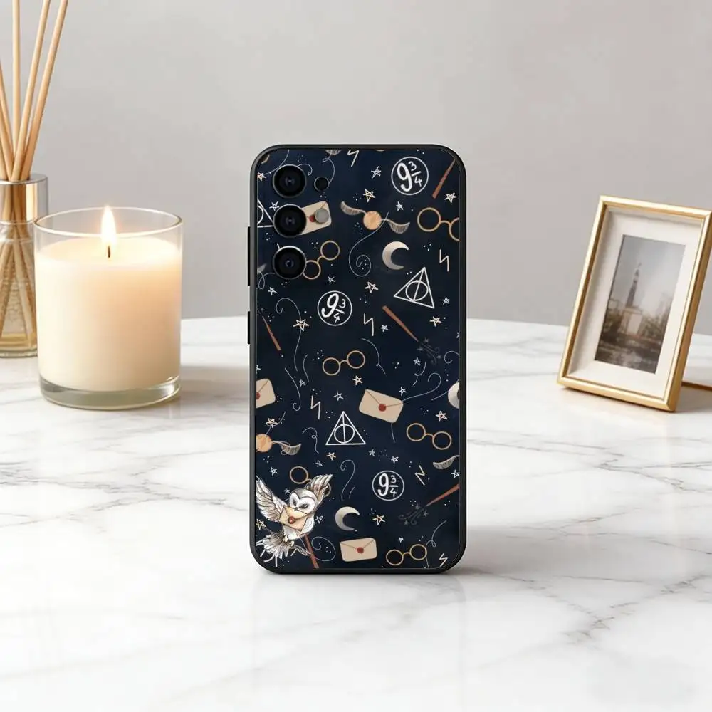 M-Magic H-Harry-es P-Potters W-Wand Phone Case For Samsung S25,S24,S21,S22,S23,S30,Ultra,S20,Plus,Fe,Lite,Note,10,Black Cover view 4