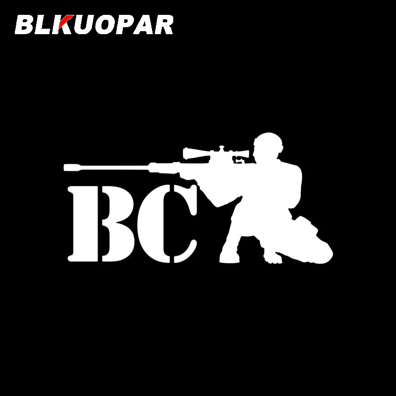 BLKUOPAR Soldier Taking Aim BC Car Sticker Creative Scratch-Proof Vinyl Original Decal Die Cut Caravan Surfboard Car Accessories