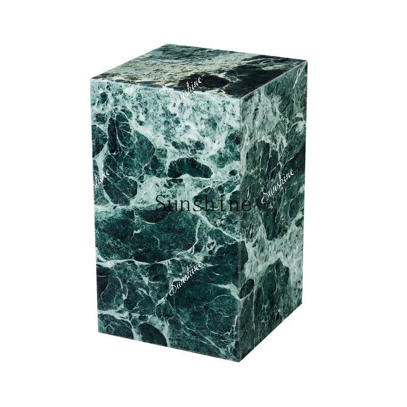 

Natural marble ornament base living room floor-to-ceiling high and low stone display stand