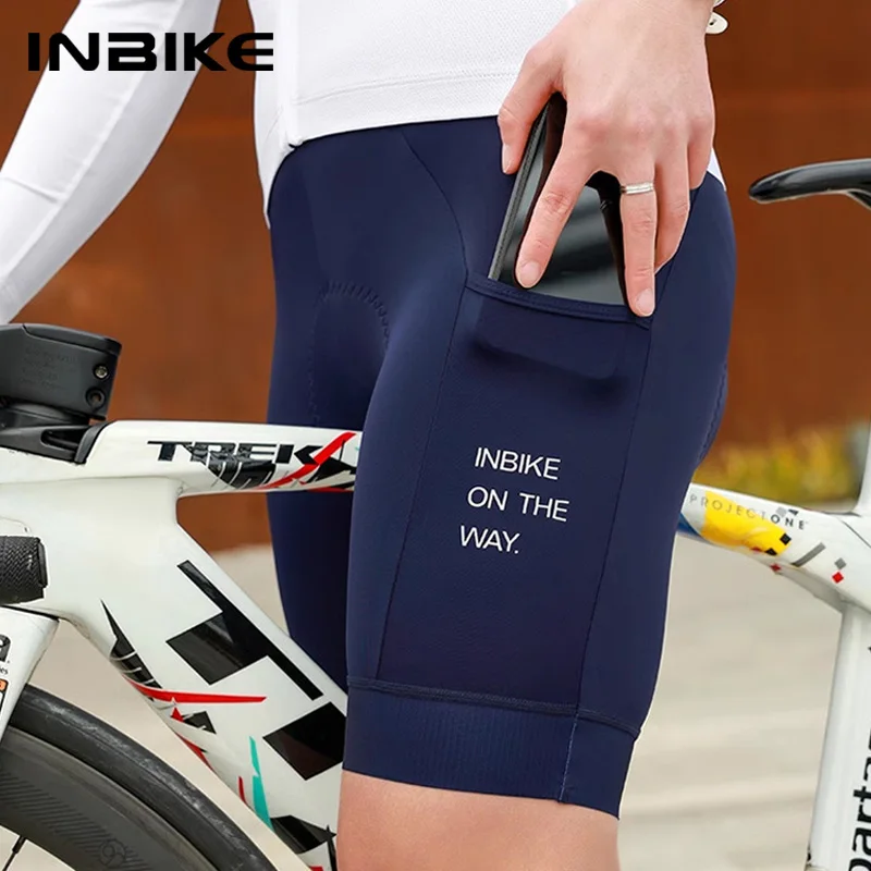 INBIKE Women's Bicycle Shorts Padded 3D Cycling Short Pants for Riding Road Biking Shorts Tights with Side Pockets Bike Clothing