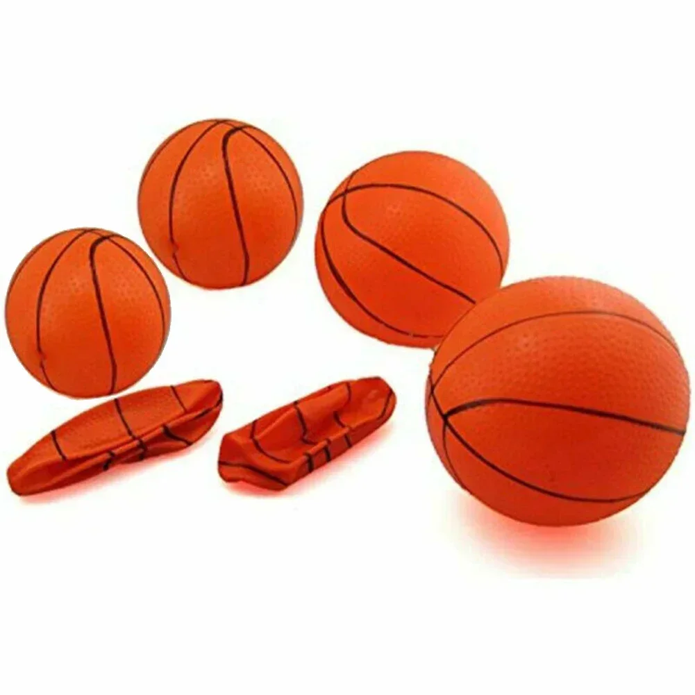 6pcs 12cm Small Basketball W/ Pump Mini Children Inflatable Basketballs Kids Indoor Outdoor Sports Toy Basket Ball Entertainment