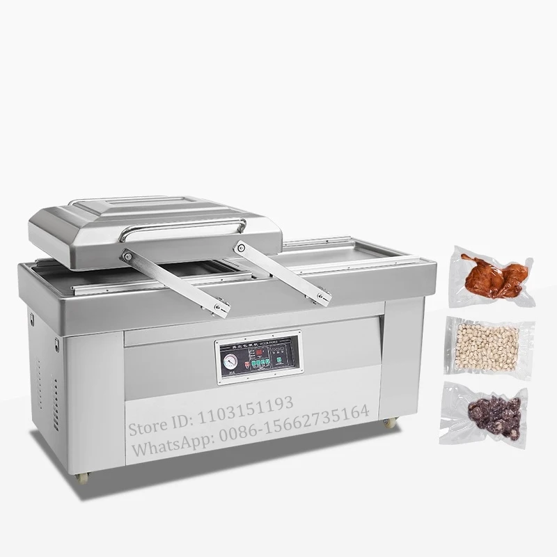 

Semi-Automatic Double Chamber Vacuum Sealing Packaging Machine Vacuum Packing Sealer For Film Pouch Foil Packaging