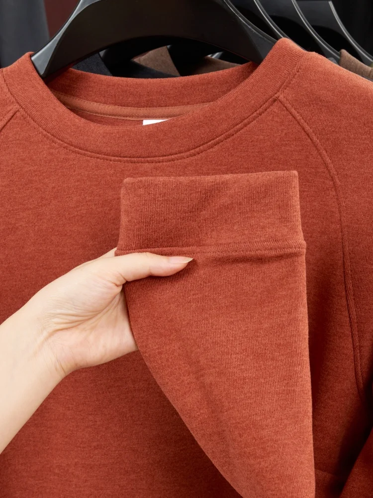 

Winterm Man Thermal Underwear Tops Round Neck Collar Fleece Basic Pullover Autumn Crewneck Fashion Top Casual Thermal Shirt Man