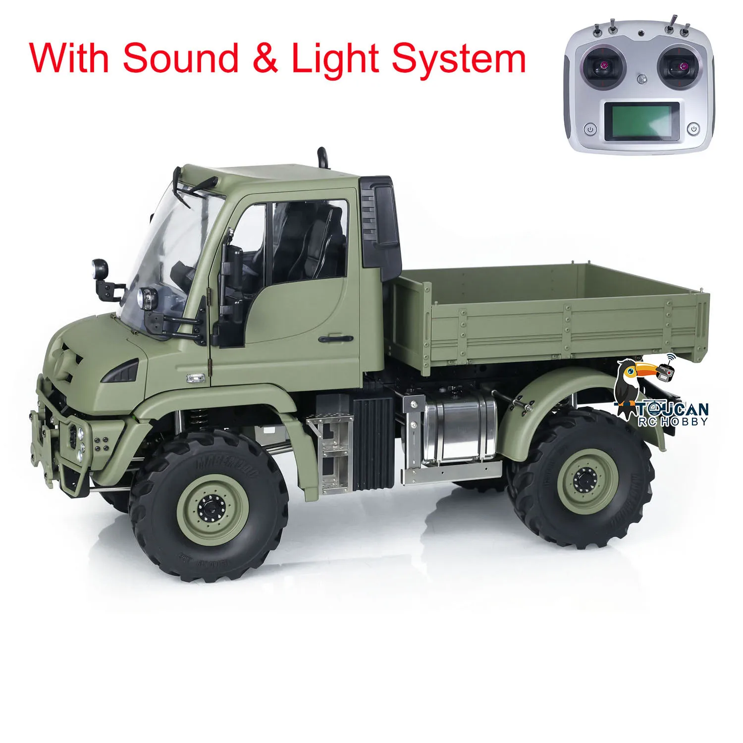 In Stock 1/10 Metal U423 4x4 RC Off-road Vehicle Bucket Radio Rock Crawler Car Light Sound 2 Speed Transmission Finished Model