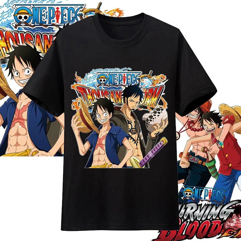 T-shirt surdimensionné en coton pour hommes et femmes, vêtement d'été confortable avec personnage d'anime imprimé, une pièce, Y2K, pour enfants