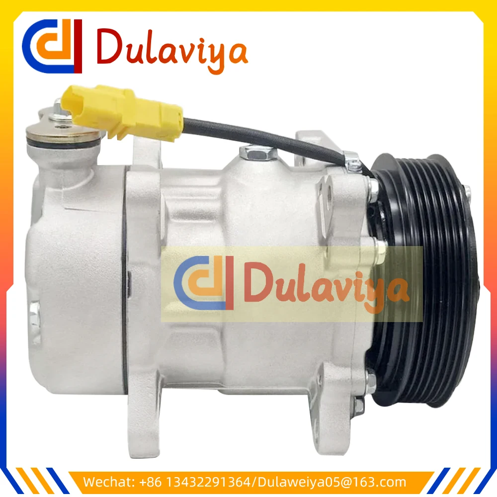 

SD6V12 AC Compressor For Peugeot 206 1412 1431 6453CN 6453EH 6453FS 6453JG 6453JK 699690 699190 40405087 9611111780 9628239480