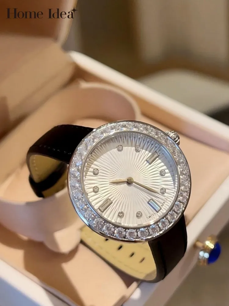 New Elegant Office Ladies Work Fashion Quartz Watchs Diamonds Designer High Quality Women Fine Accessories Casual Wrist Watch