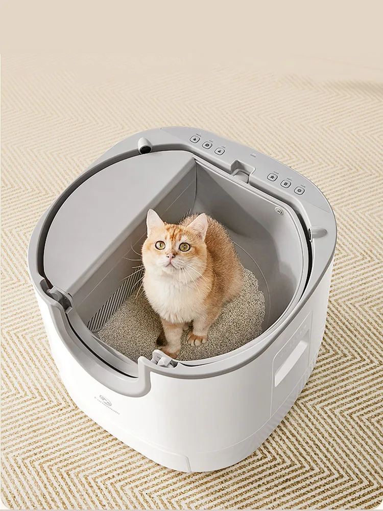 Furoomate Smart Katzentoilette, automatisch, selbstreinigend, 11 l, großes Fassungsvermögen, Katzentoilette für Haustiere