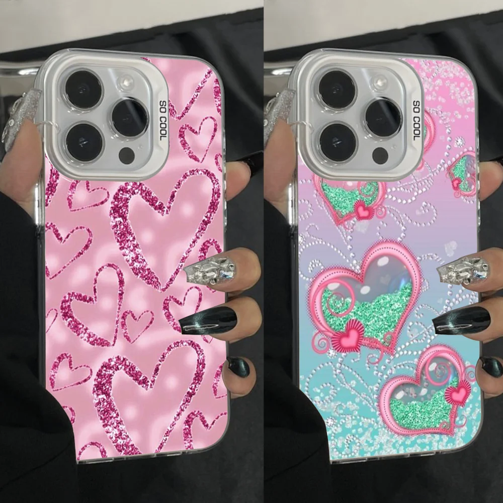 글리터 하트 아이폰 케이스 이미지