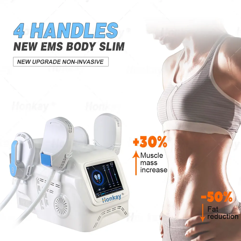 High Power Emslim Fat Burner Body Shaping Machine with R F EMS Muscle Stimulator Butt Lifting Body Sculpting Weight Loss Device