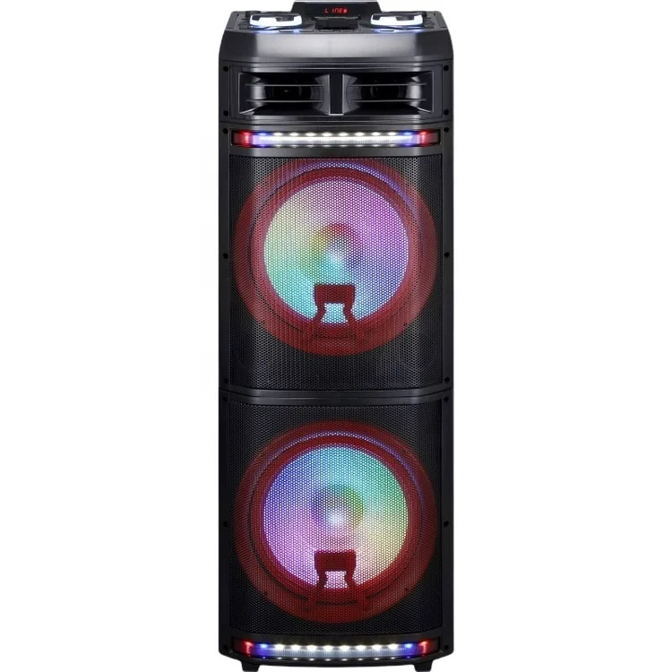 TD1298 sound equipment/amplifiers dual 12 inch portable party dj wireless outdoor karaoke trolley speaker with wireless mic