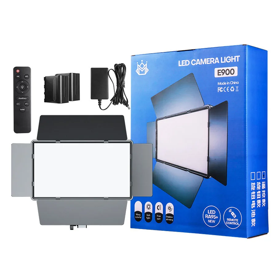 E900 Portable Video Recording Photography Panel Lamp ,55W LED Photo Studio Light for Tiktok Youbute Game Live Video Lighting