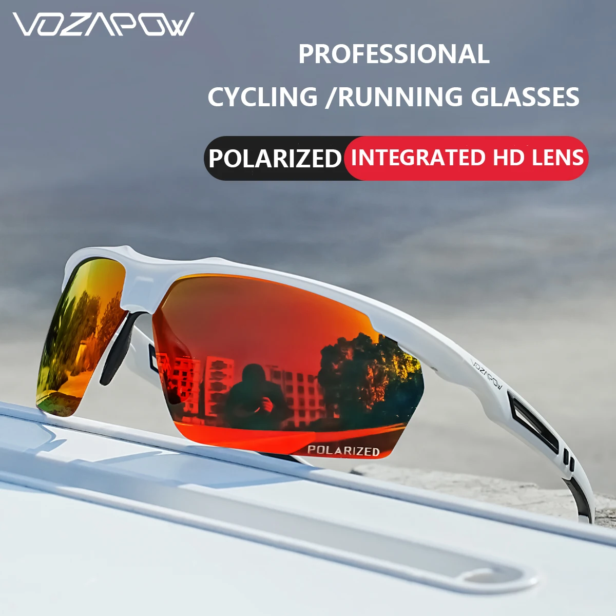 

Vozapow Cycling Glasses Polarized UV400 Protection Running Sunglasses For Fishing Driving Hiking Sport Eyewears Bicycle Goggles