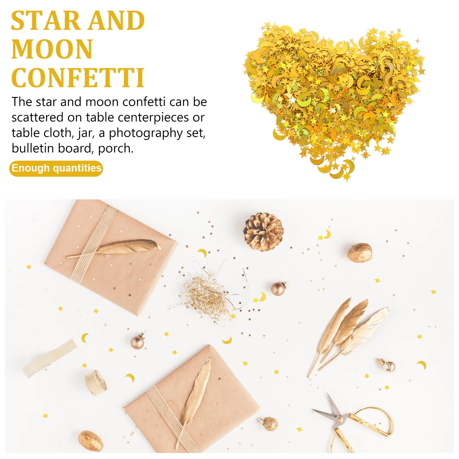 

1 Bag Of Glitter Confetti For Crafts Decorative Table Scatter Star Moon Shape Pet Party Decoration Wedding Baby Shower Christmas