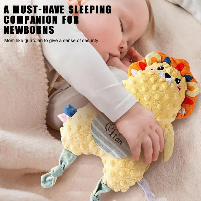 Sleep Soother Animal Toddler Lovey With Teether Animal Shaped Soother Boys Girls Huggable Bedding Nursery Sleep Teething Toy For