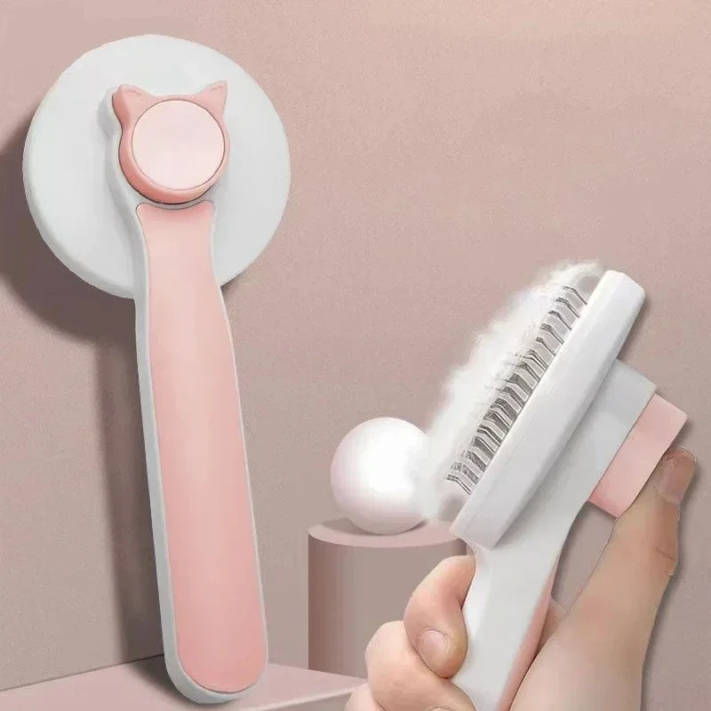 Self Cleaning Slicker Brush for Dog and Cat Removes Undercoat Tangled Hair Massages Particle Pet Comb Improves Circulation