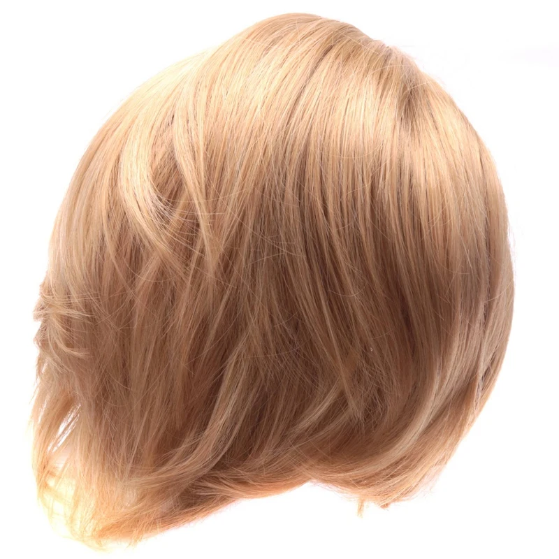 Short Layered  Wavy Full Synthetic Wig Blonde Highlights