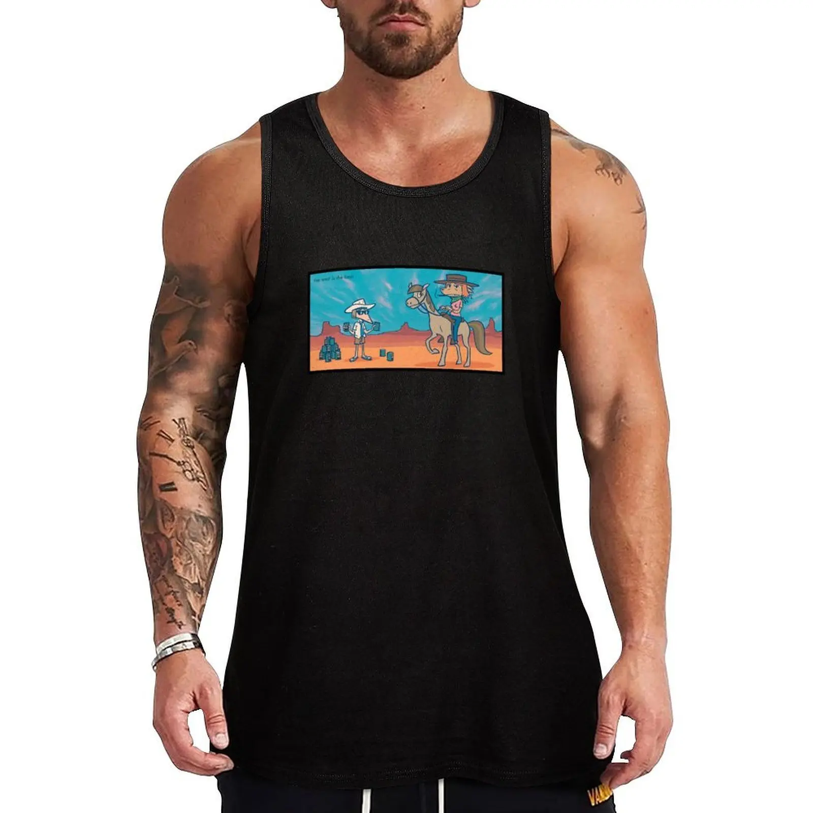 

The West is the Best [Background Version] Tank Top Men's singlets Bodybuilding shirt