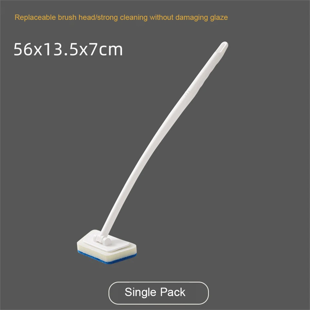 Multi-Functional Bathroom Wall Brush Long Handle Removable Household Floor Bathtub Brushes Ceramic Tile Sponge Cleaning Brush