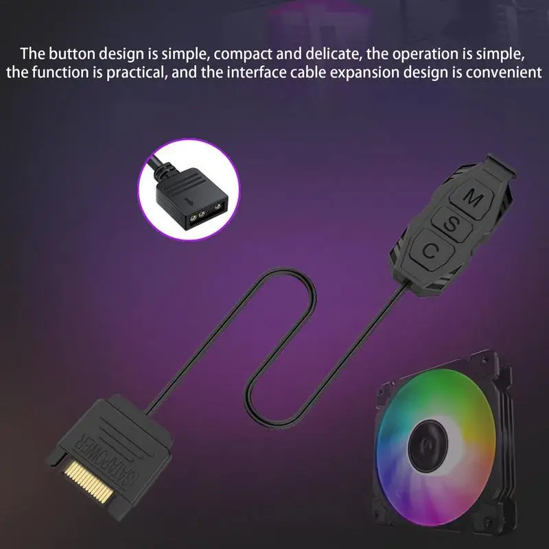 5V RGB Controller Solid 5V ARGB Controller For LED Light Strip Stable 3 Pin ARGB Controller LED Strip Connector Extension Cable