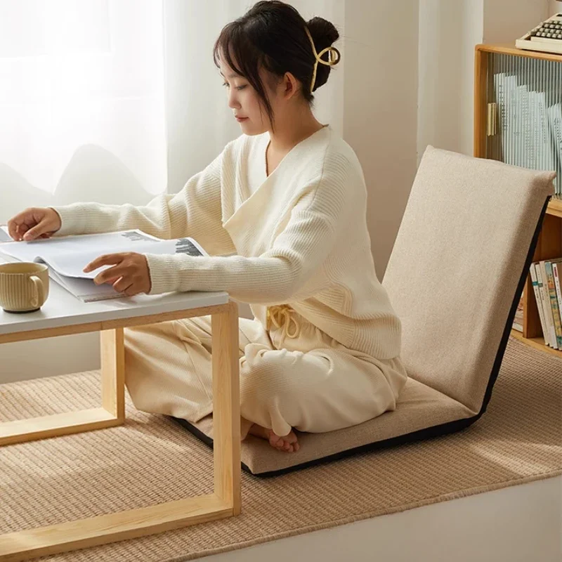 Floor Reading Seat with Backrest Japanese Tatami Cushion for Bay Window Lounging Versatile Sofa Backrest Chair for Living Room