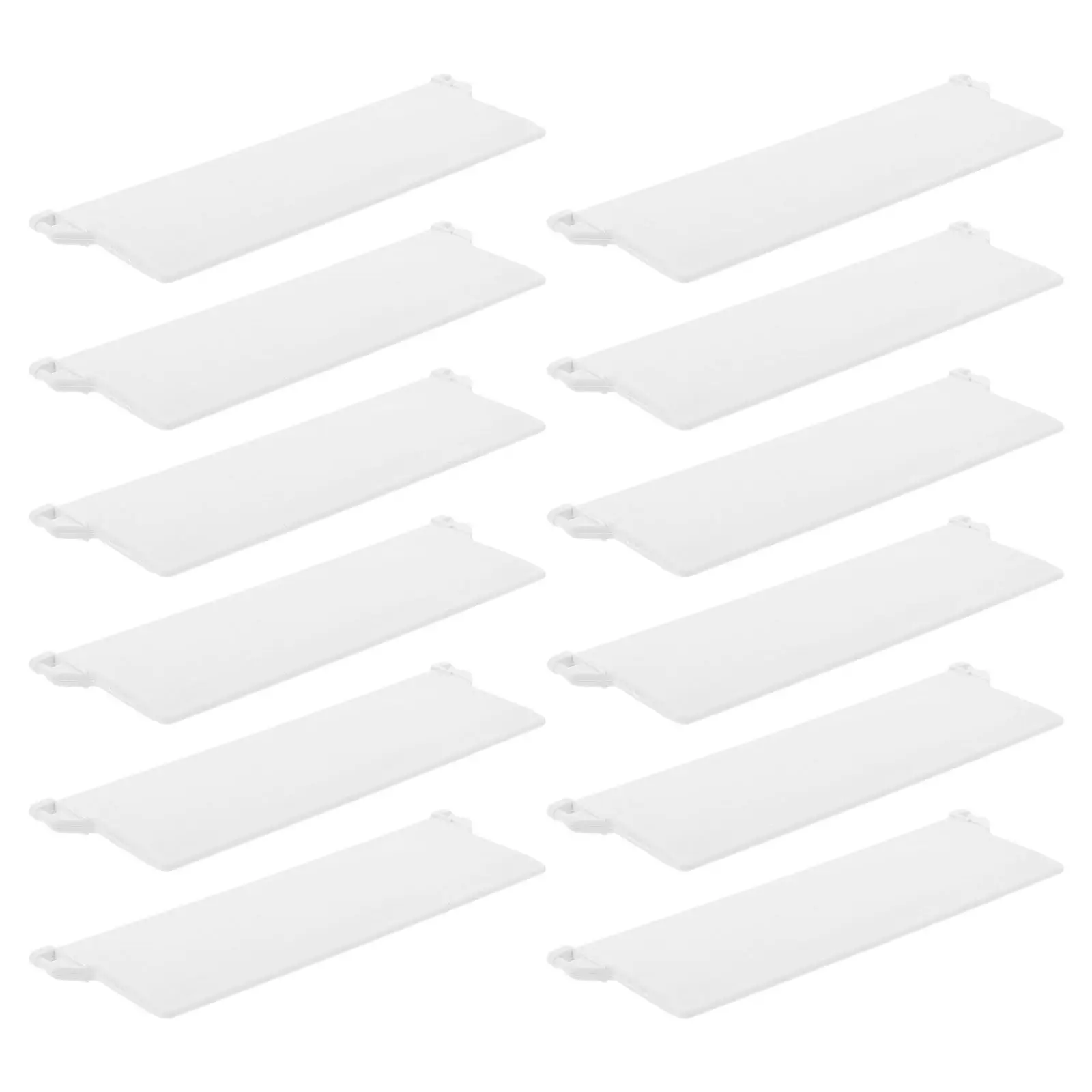 12Pcs Vertical Blind Bottom Slats Replacement 127Mm High Density Weights for Stability No Tools Install Prevent Waving Light