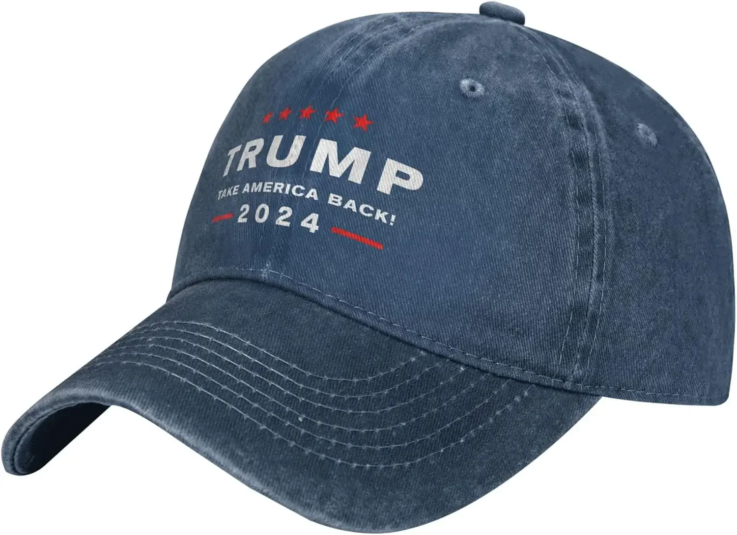 Hat 2024 Pretty Tired of Democrats Funny Political Hats Vintage Adjustable Baseball Cap Cotton MAGA Hat Black