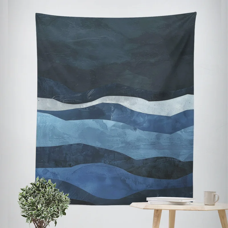 2025 New Morandi Color Ins Style Abstract Art Tapestry Nordic Modern Bedroom Decoration Fabric Cafe Wall Background Cloth