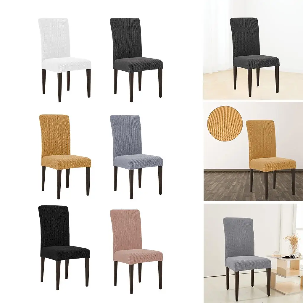 Dining Room Chair Slipcovers Decorative Removable with Elastic Seat Protector for Office Banquet Restaurant Ceremony Wedding