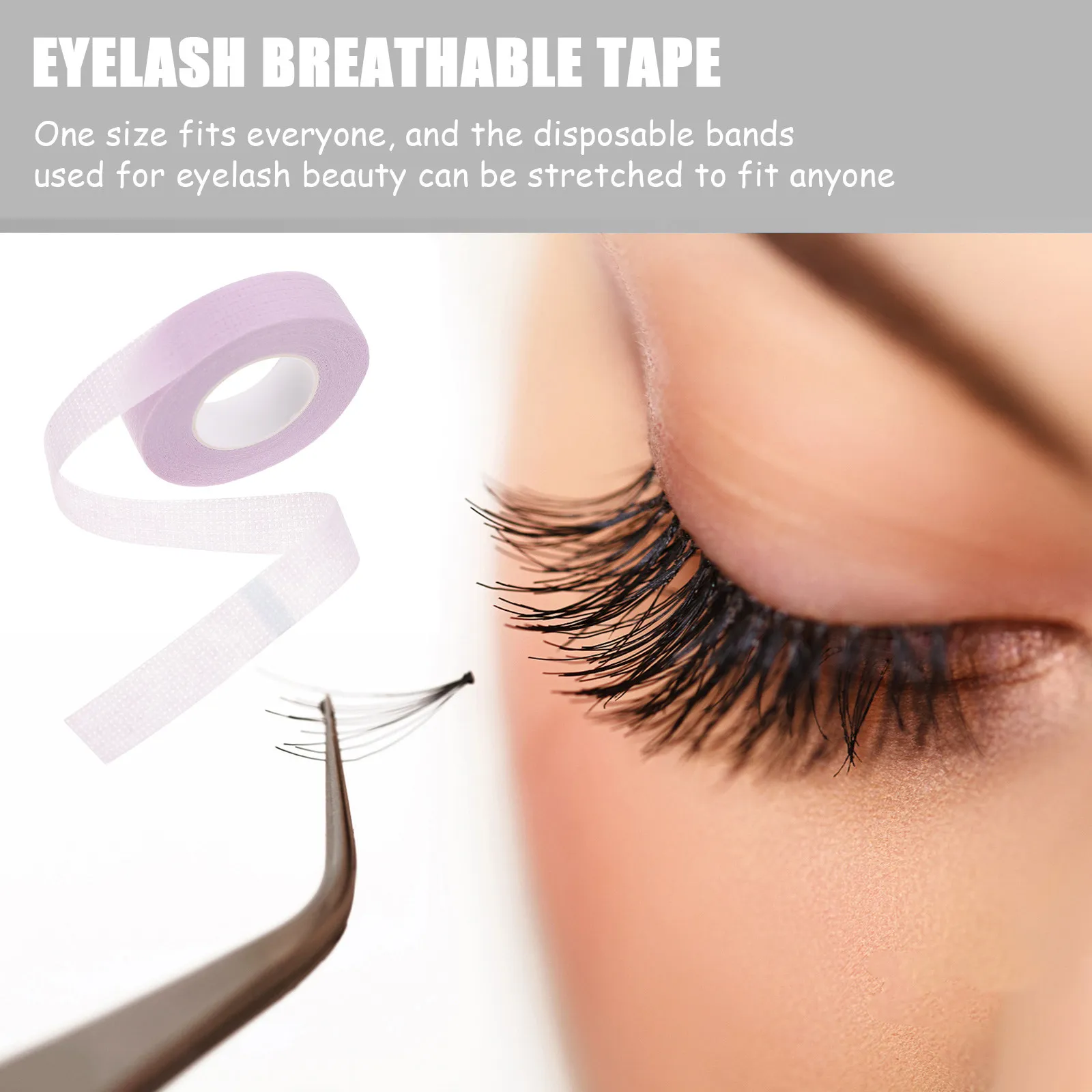 6 Rolls Disposable Eyelash Extension Tapes Soft Breathable Non-Woven Stretch Bands Ideal for Facial Treatments Sauna Makeup