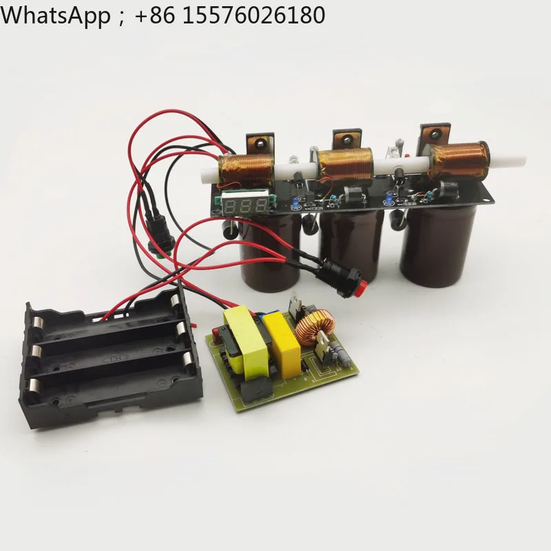 three generation, multi-level electromagnetic gun finished product, diy kit, 3-10 level coil gun double indicator meter