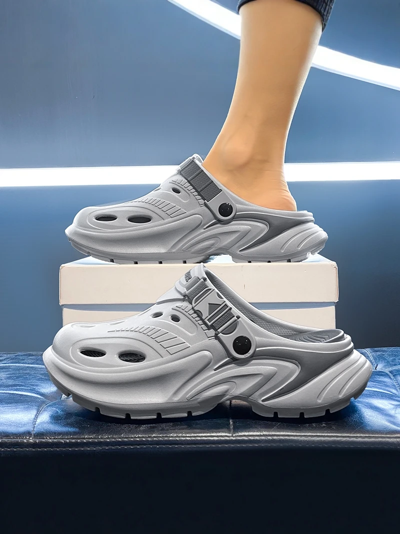 

Men's Summer Anti-Odor Casual Sports Thick Bottom Outdoor Driving Dual-Purpose Teenage Beach Sandals Open-Toe Slip-On Shoes