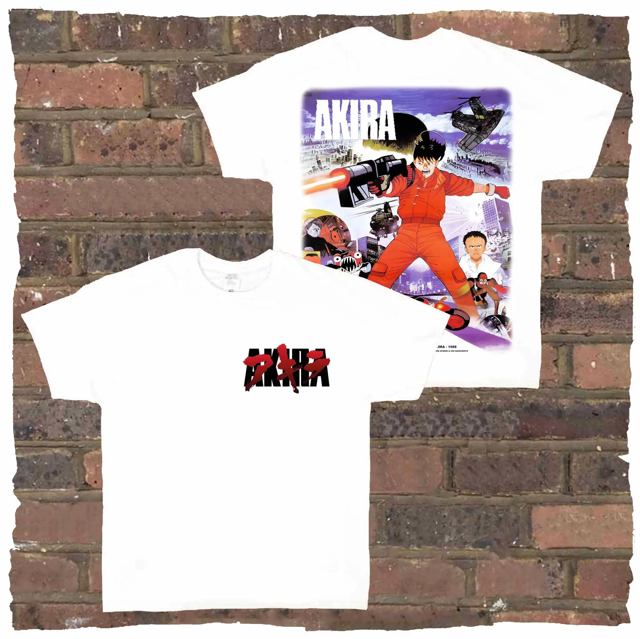 Akira 1988 T-Shirt, japanisches klassisches Anime-Grafik-T-Shirt für Männer und Frauen, übergroßes Retro-T-Shirt aus lockerer Baumwolle, Streetwear-Kleidung
