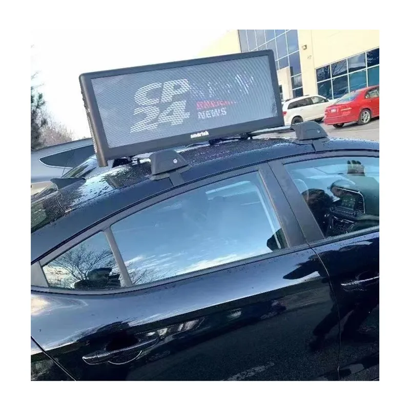 Car Roof Led Display Screen Waterproof 960*320mm P4 P5 P6 Advertisement Display Screen Taxi  Led Display