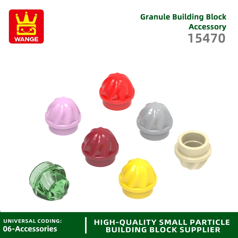 20Pcs/Lot  15470 Round 1X1 Swirled Top Building Blocks MOC Accessories Compatible with Bricks Children Educational Toys Gift Box