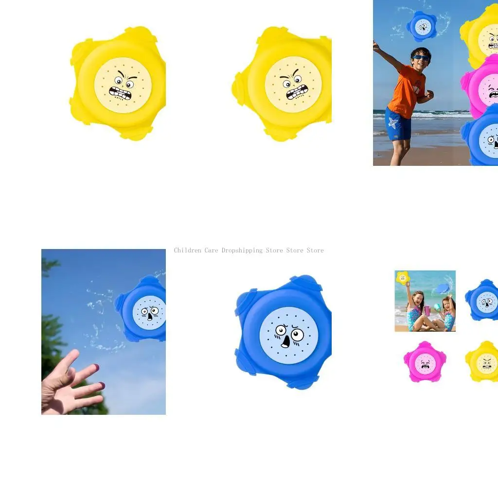 

Silicone Water Throwing Disc Vibrant Color Outdoor Kids Play Toy Beach Game