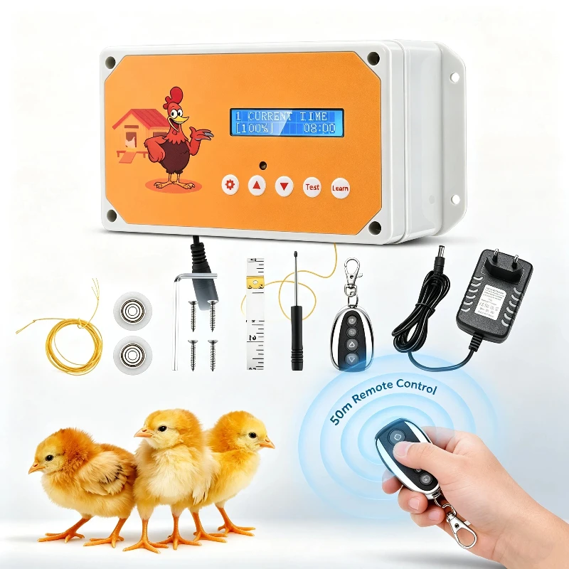 Apriscatole automatico per pollaio Kit impermeabile per il controllo del senso della luce alimentato a batteria attrezzatura agricola per porte di pollo in ABS