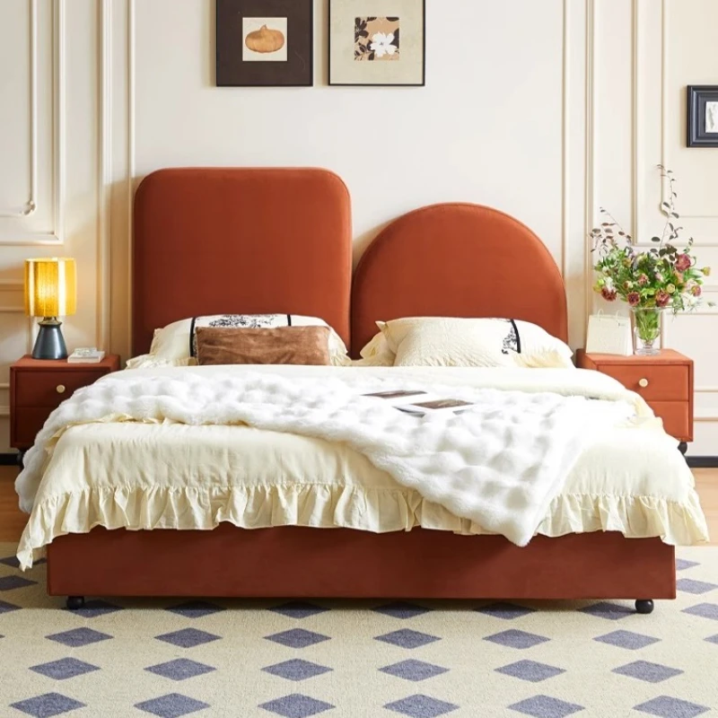 

Italian King Size Bed Velvet Luxury Designer Sleeper 180X200Cm Floating Beds Bedroom Luxury Adults Camas Furniture Home