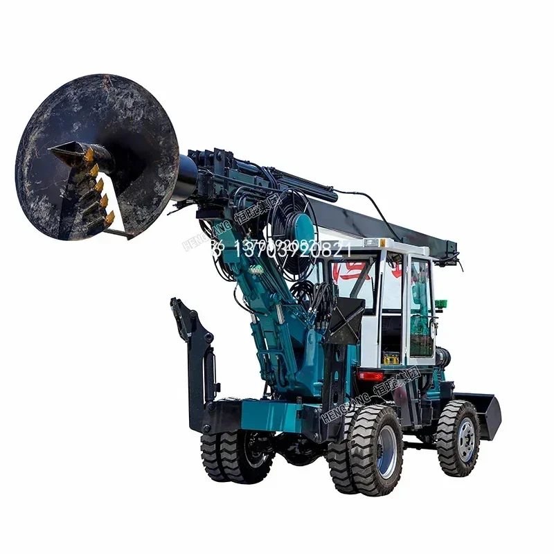 High Efficiency 35m Depth Foundation Hole Rotary Cfa Piling Drilling Rig Hydraulic Rotary Water Well Drill Rigs Machine