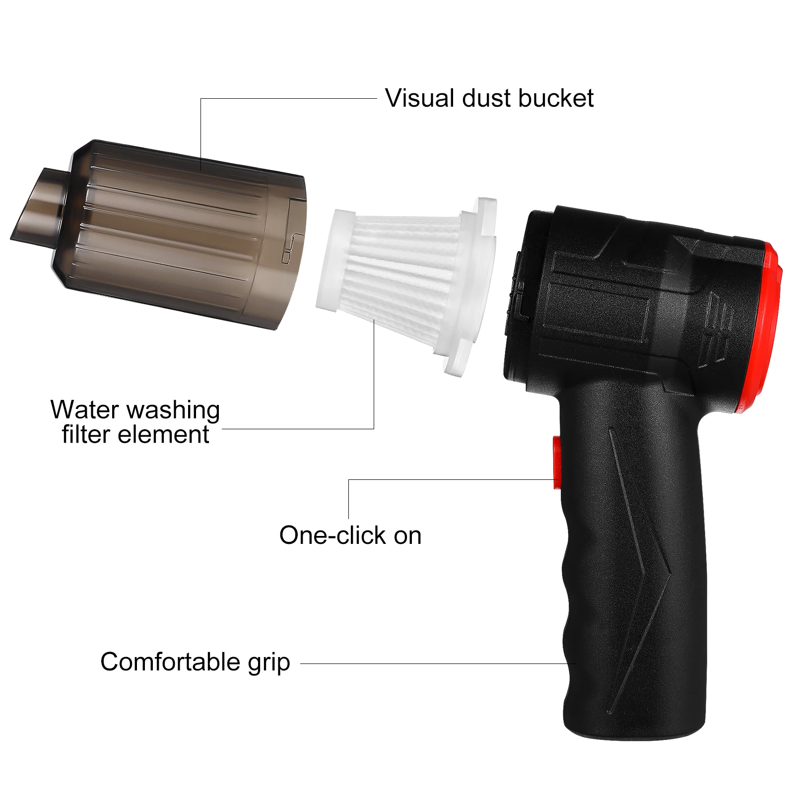 

1Set Cordless Car Vacuum Cleaner Handheld Portable Wireless High Power Motor Long Life Dust Water Gravel Hair Removal