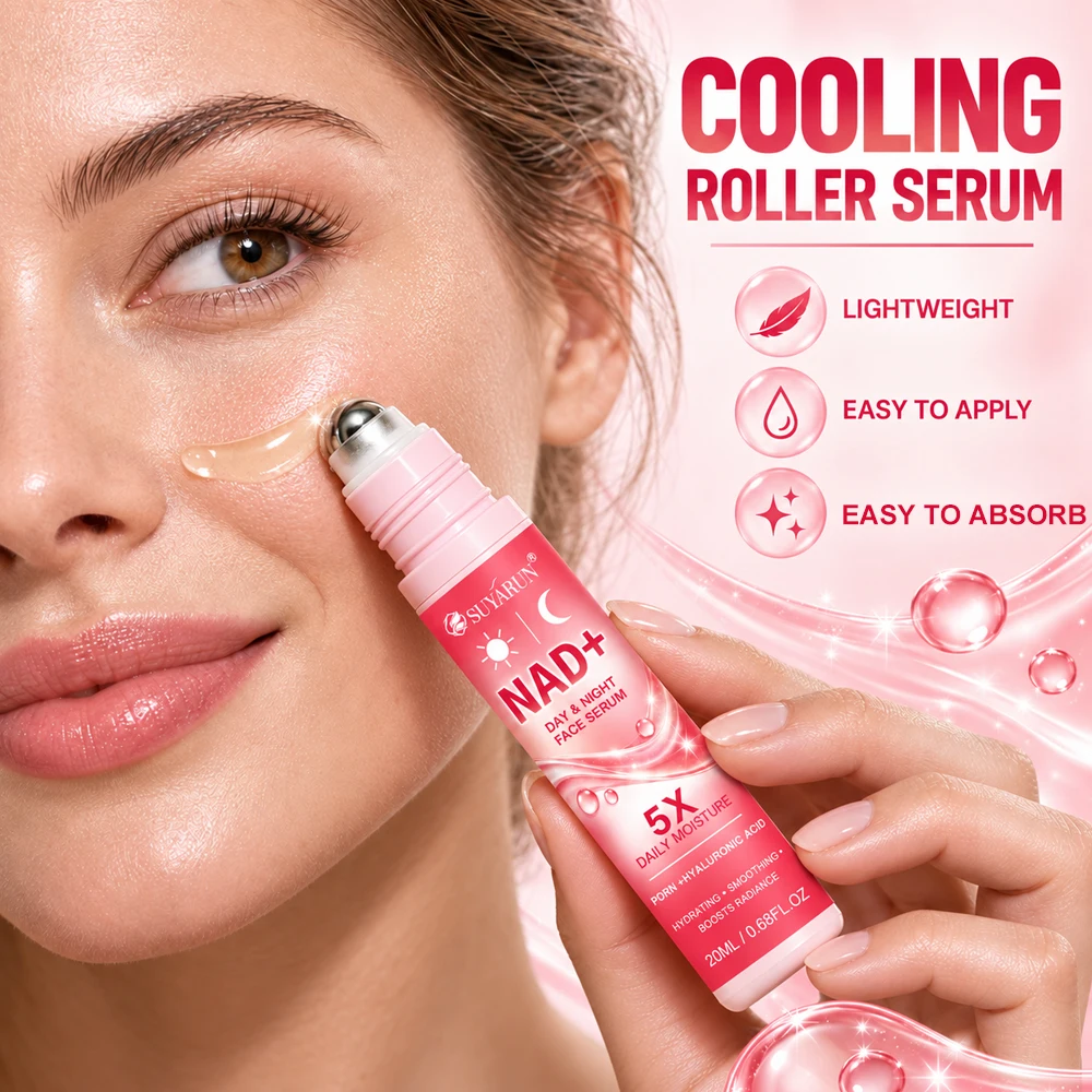 SUYARUN On-the-Go Eye Roller Serum Refreshing Lightweight Portable Depuffing Dark Circle Travel Must-have Hydrating.