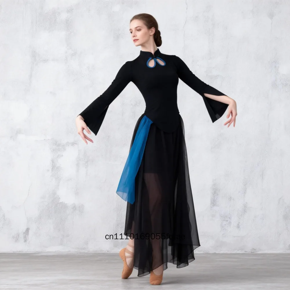 2025 Neues Chinesisches Klassisches Tanzkostüm für Frauen, Volkstümliches Modernes Performance-Outfit für Training & Bühnenauftritte – Detail 2