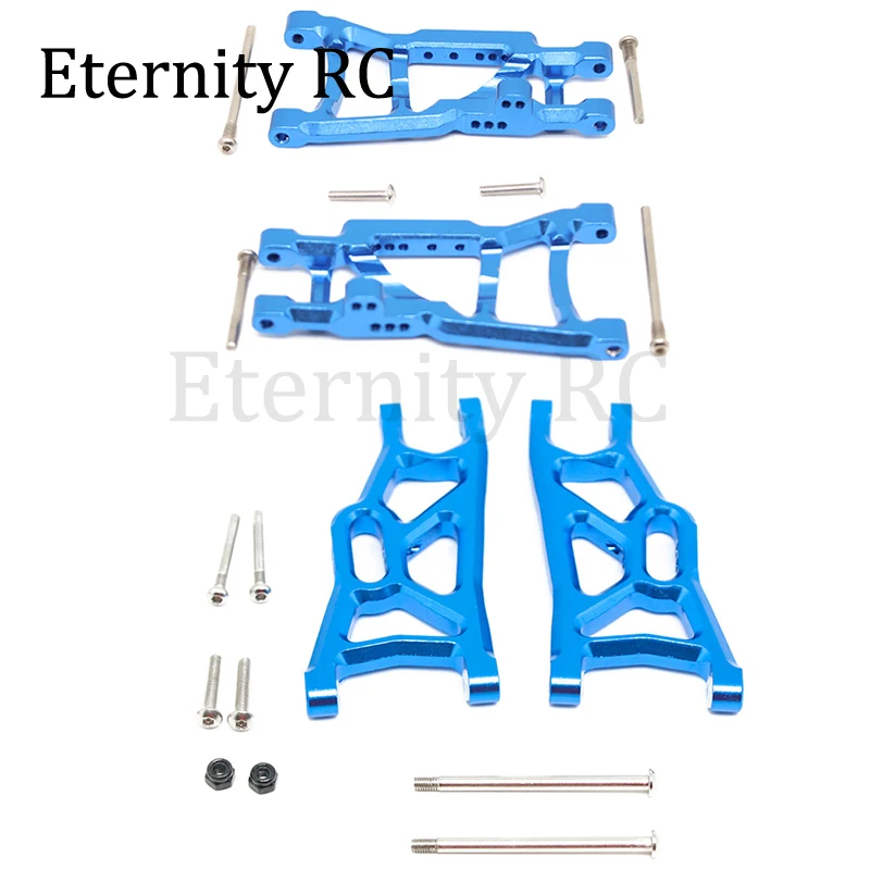 Upgrade Aluminum Alloy Chassis Arm C Seat Rear Stub Axle Parts Kit for 1/10 Traxxas 2WD Slash Rustler Stampede Parts