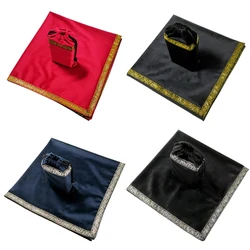 Astrology Divination Tarot Table Cloth With Bags Velvet Fabric Tarot Card Board Game Ceremony Altar Cloth Philosopher's Stone