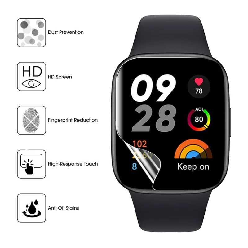 9D Curved Soft Hydrogel Film For Redmi Watch 2 3 Lite 3 Active Screen Protector For Xiaomi Mi Watch Lite Color 2019 Poco Watch