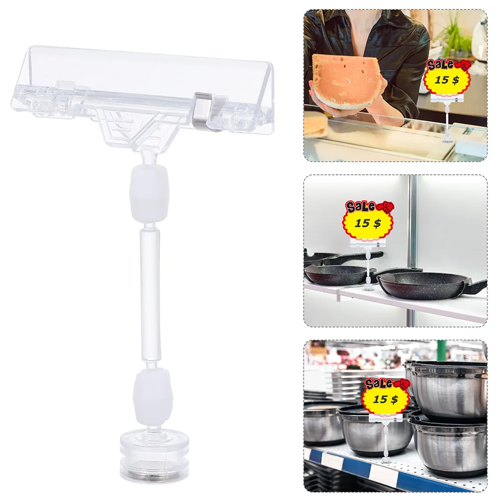 

5Pcs Premium Ps Price Tag Clips Multi Use Label Holder for Business Exhibitions Banquets Shops Advertising Display Sign Stand