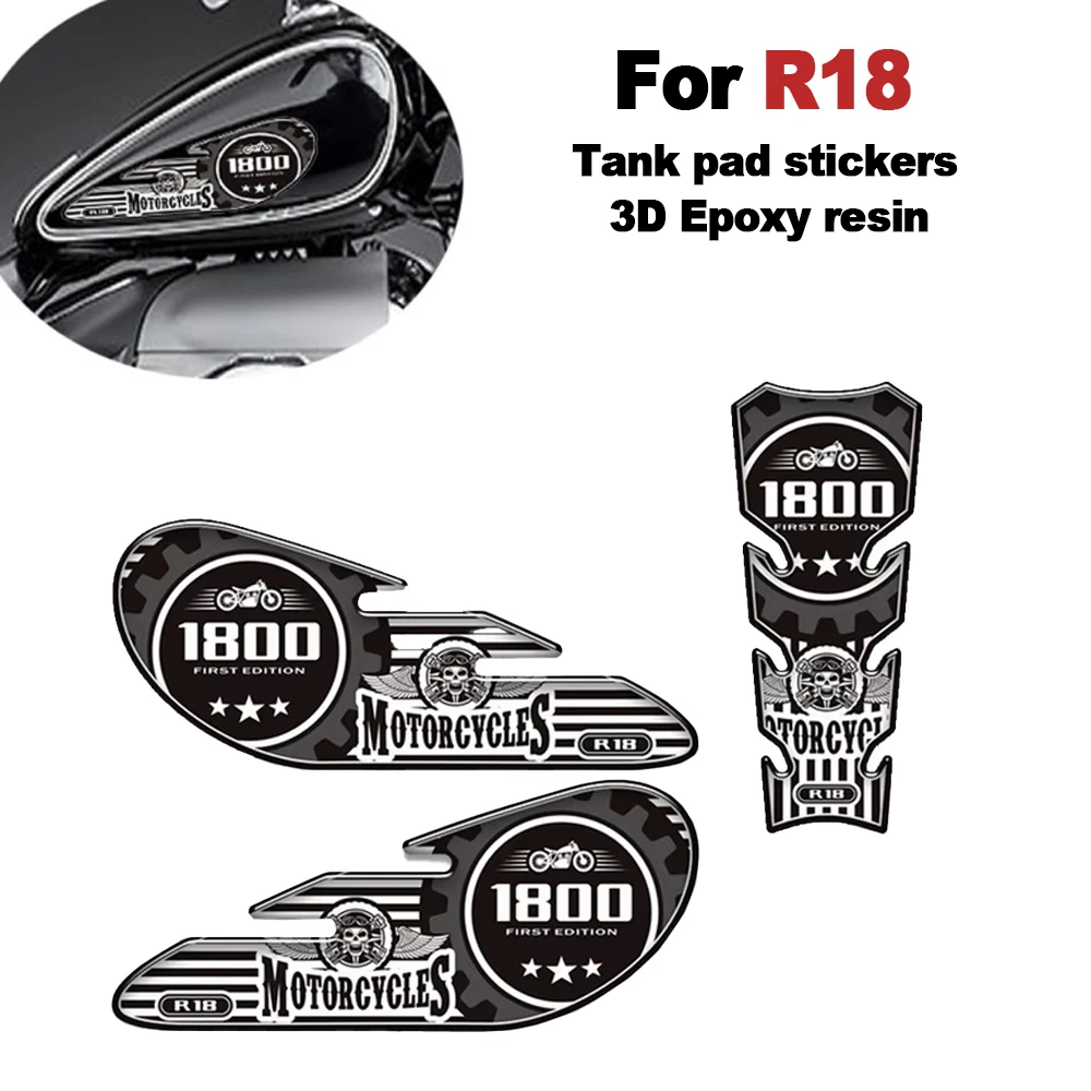 

Motorcycle Tank pad Protector Fuel Oil Kit Knee 3D stickers For BMW R 18 R18 1800 CC 1800cc 2020 2021 2022
